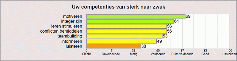 sterkte-zwakte analyse in grafiekvorm
